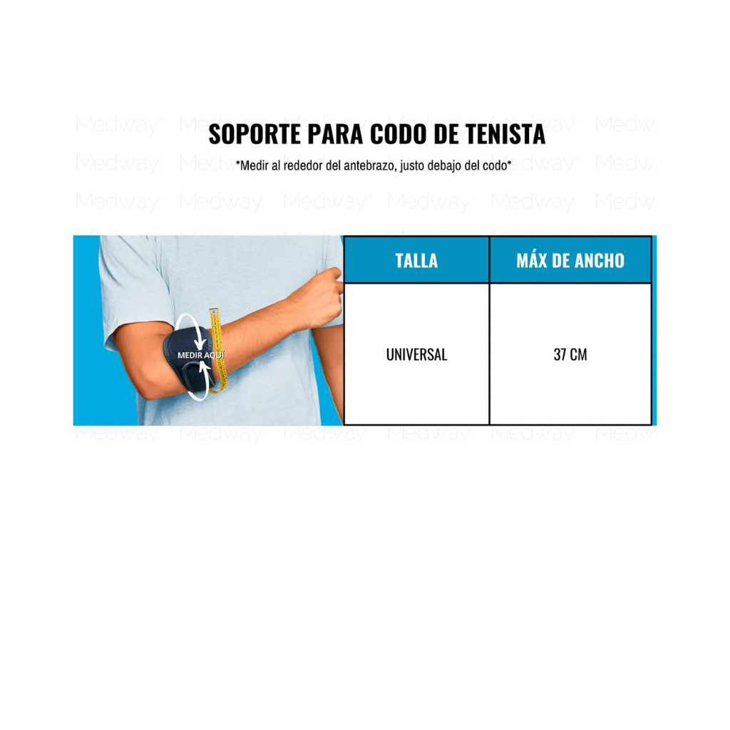 Codera Banda Ortopédica para Codo de Tenista o Golfista Medway