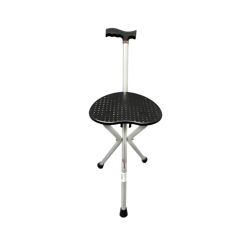 Bastón con asiento plegable Speedy, cómodo y seguro