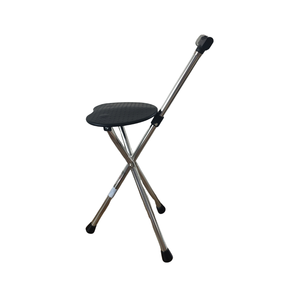 Bastón con asiento plegable Speedy, cómodo y seguro