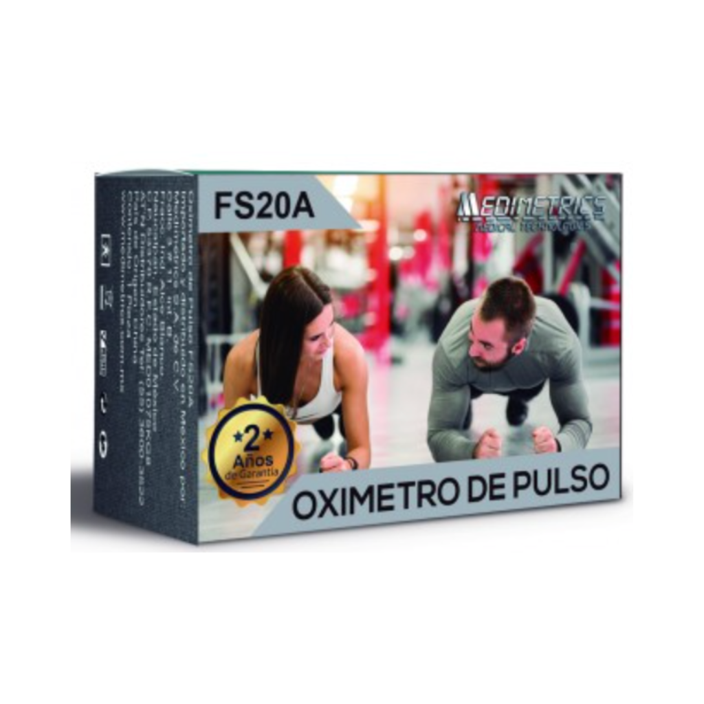 Oxímetro de Dedo Medimetrics con Pantalla OLED y Alarma