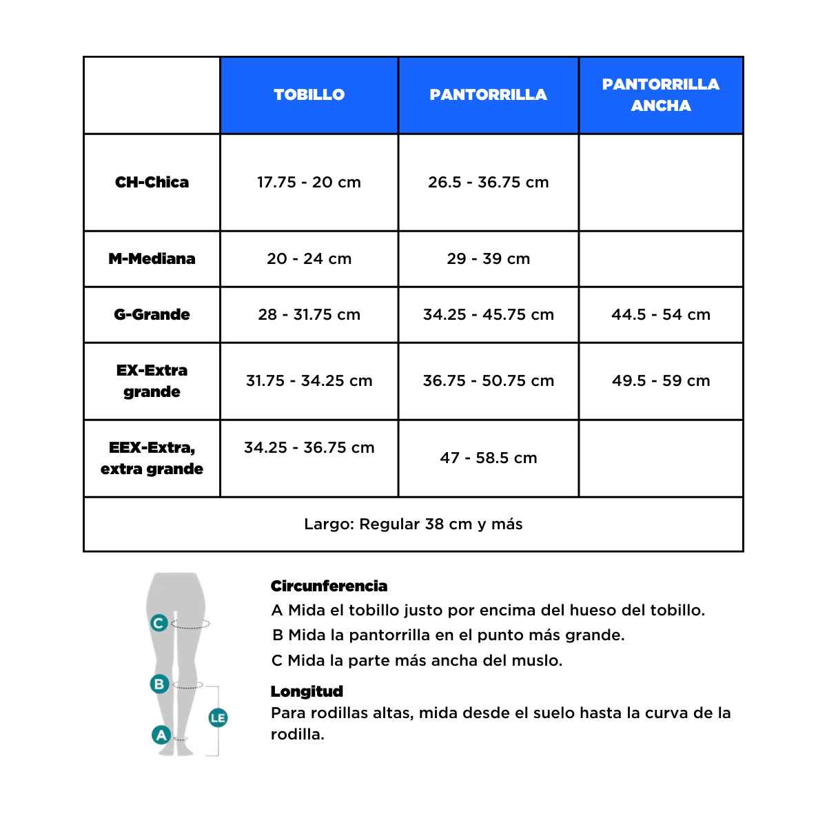 Tobimedias de compresión mediana 15-20 mmHg Ames Walker