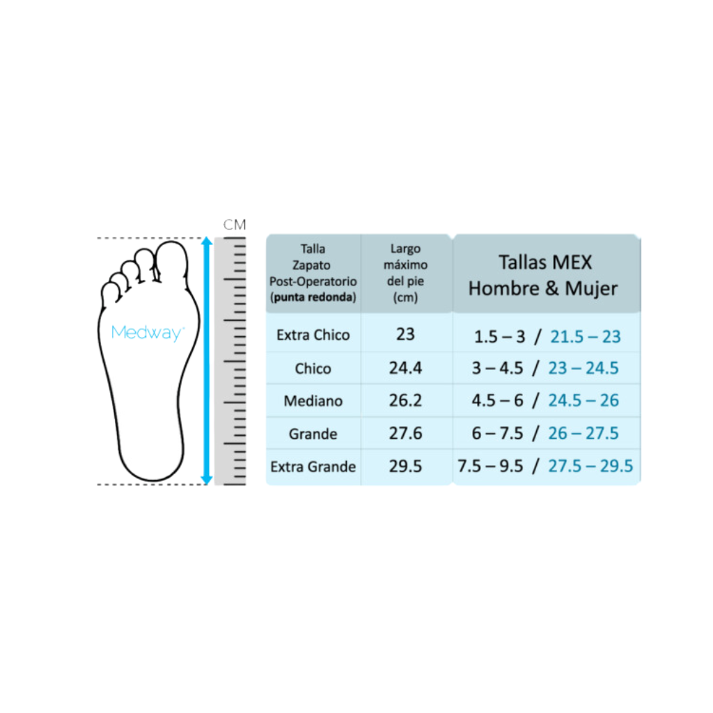 Zapato postoperatorio Medway – Apoyo ideal para tu recuperación