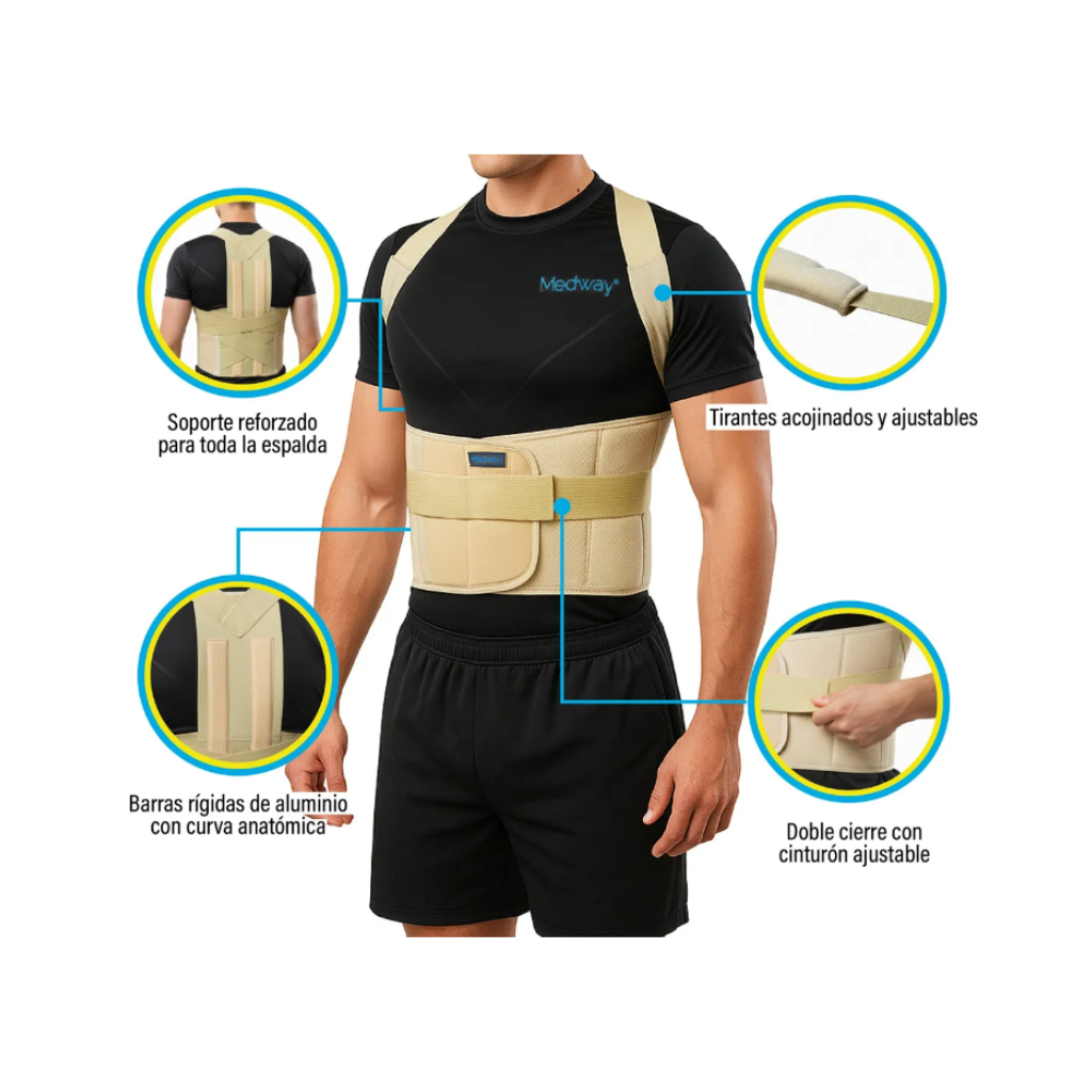 Faja Dorsolumbar Reforzada Ortopédica Medway