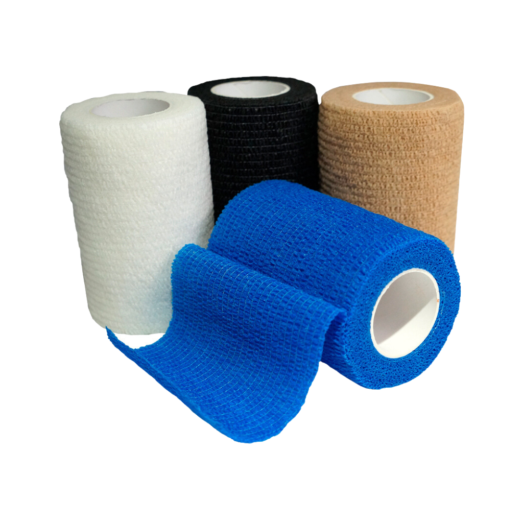 Sagafly Venda Cohesiva Envoltura Tape Vet Venda Cinta Bendaje Adhesiva 5cm X 4,5m Vendaje Autoadhesivo Deportiva Tape Cohesivo Vendas Para Primeros Auxilios Deportes (Negro