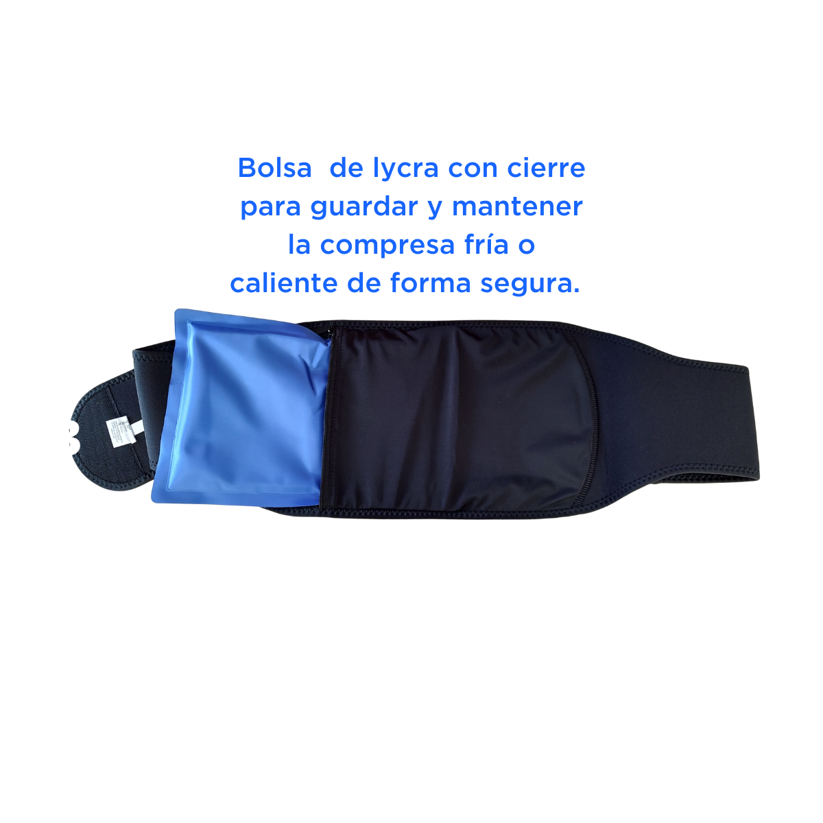 Faja para cintura con compresa para terapia de frío o calor