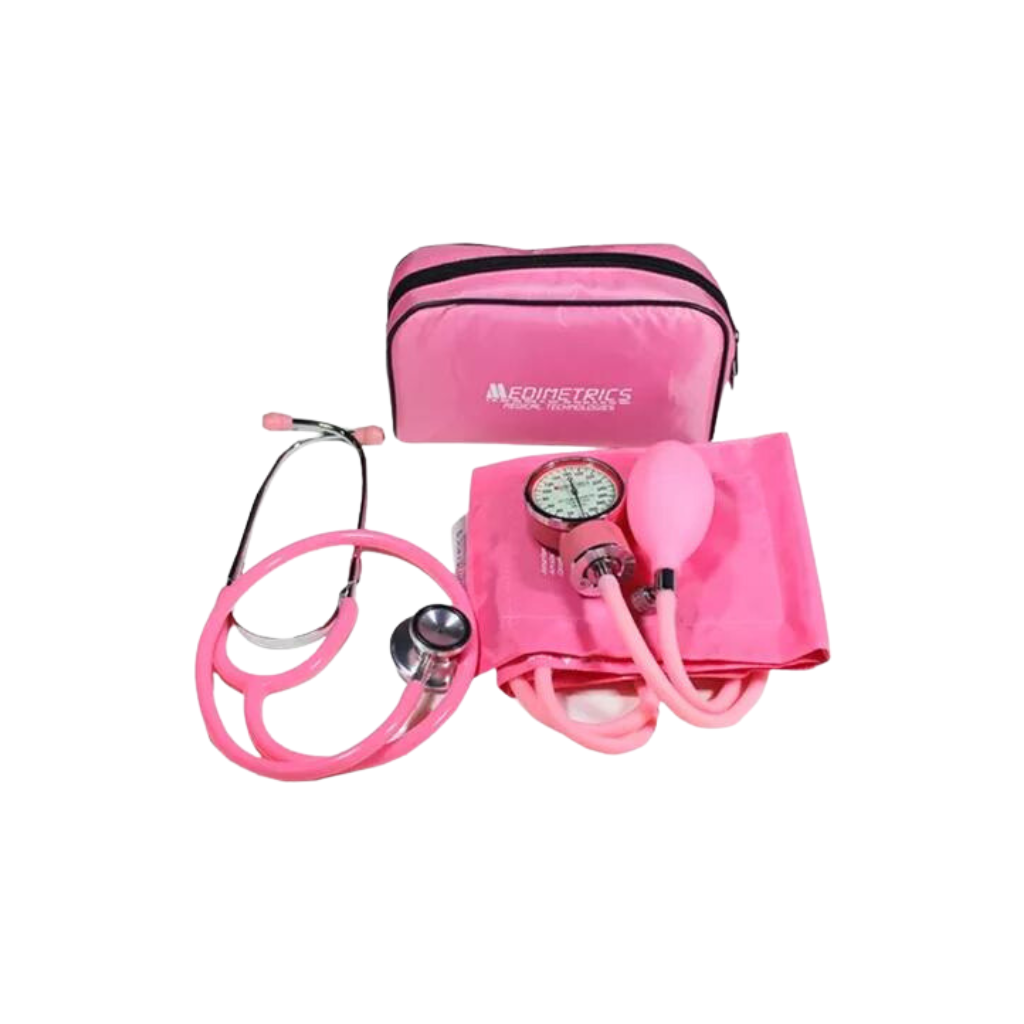 Kit Baumanómetro y Estetoscopio Medimetrics– Ideal para estudiantes de medicina o enfermería