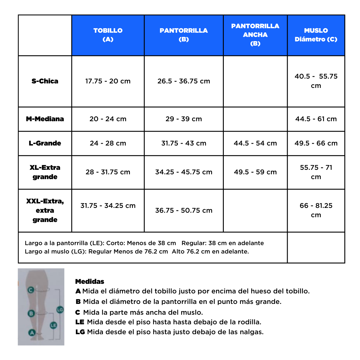 Medias compresión mediana al muslo con encaje 15-20 mmHg- marca Ames Walker