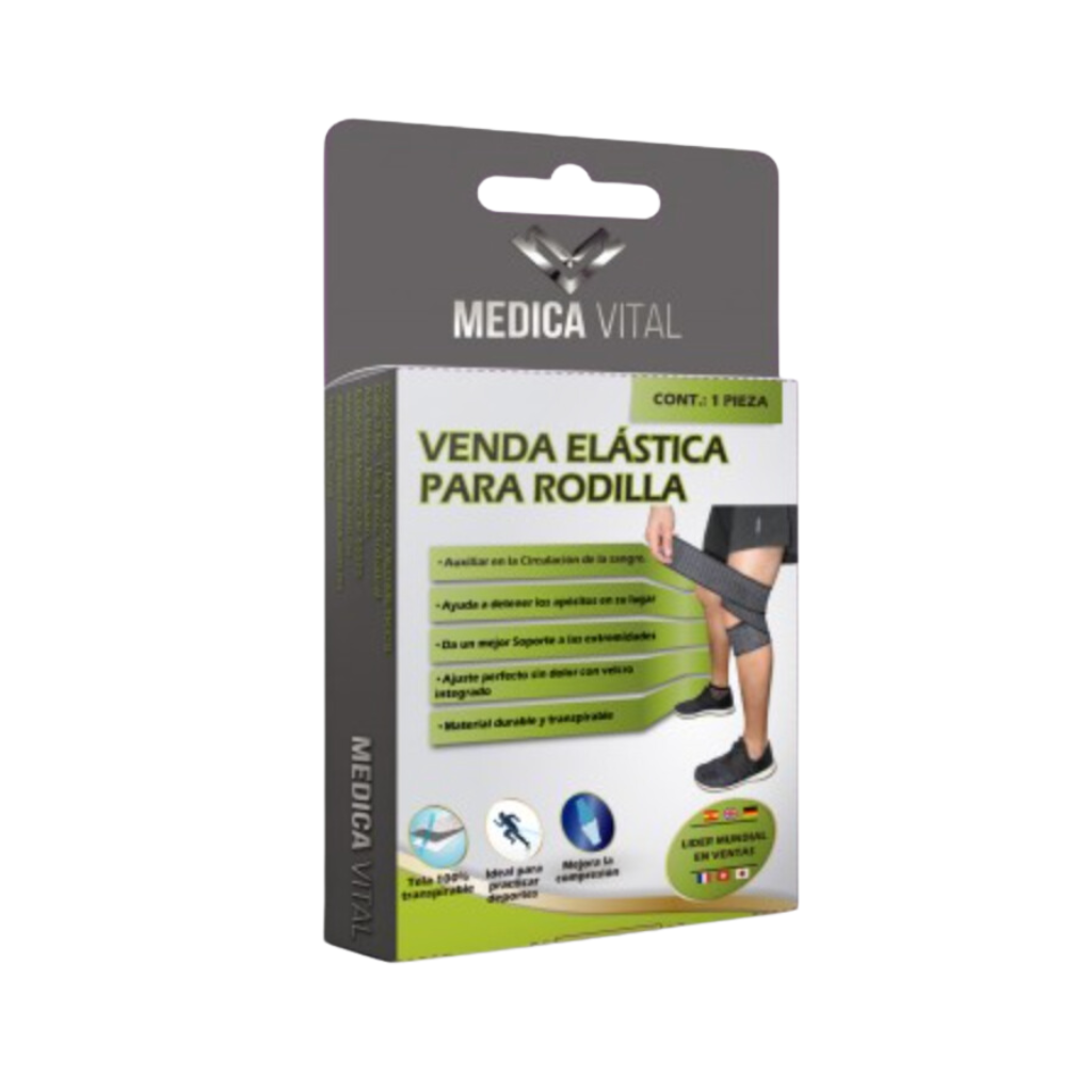 Rodillera Venda Elástica Banda Deportiva Gym- Medica Vital