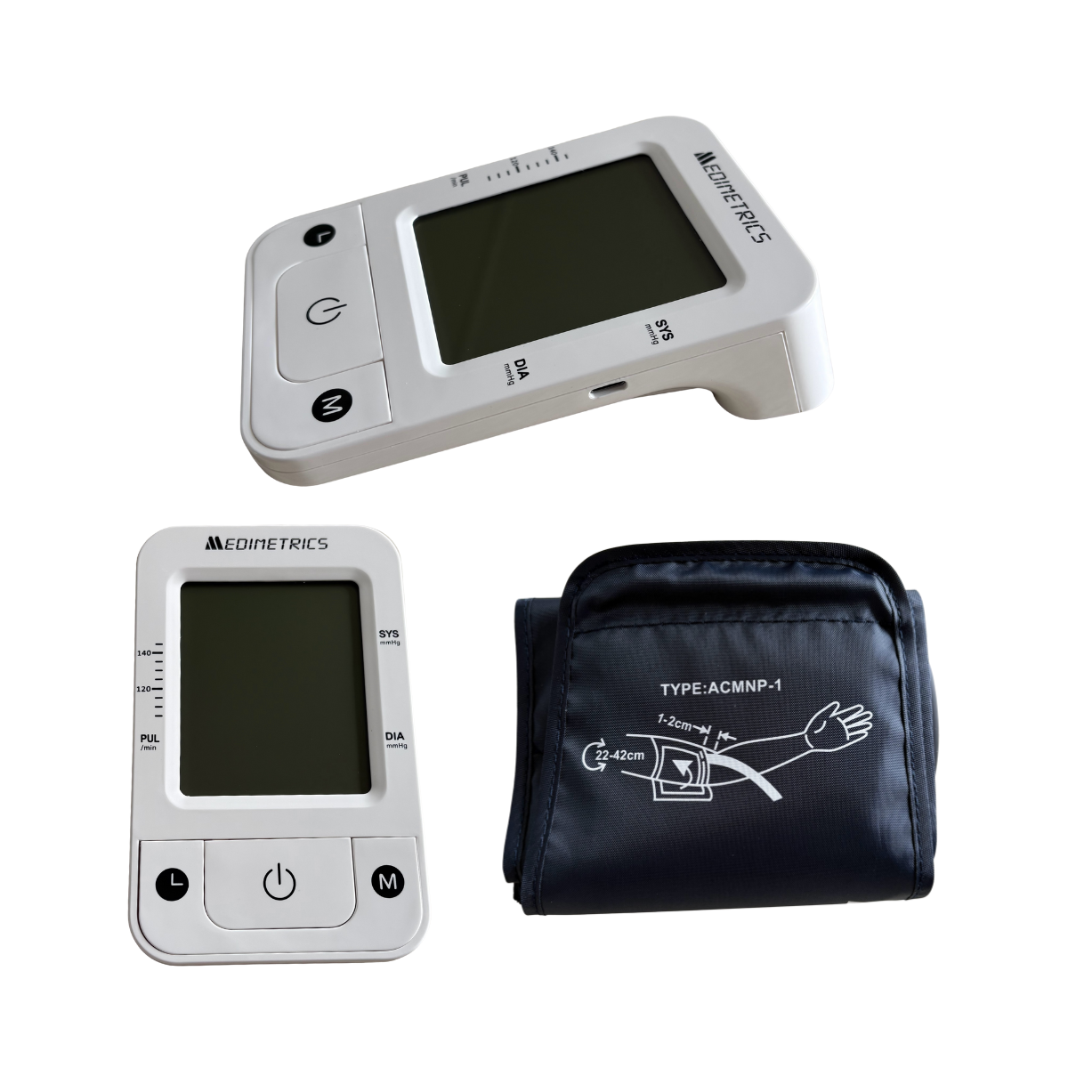 Baumanómetro monitor digital para brazo, baterías y cable USB tipo C Medimetrics