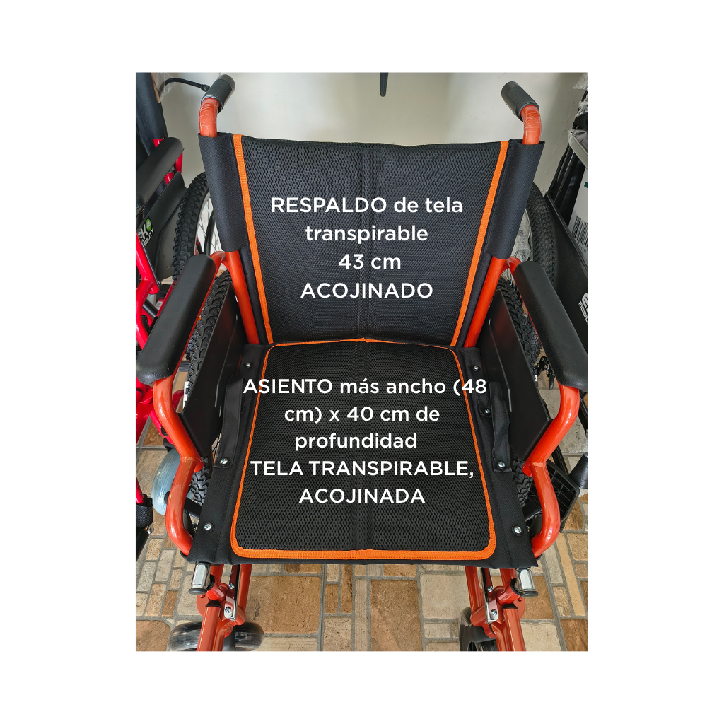 Silla de Ruedas Todo Terreno más ancha 48 cm Eko Mobility