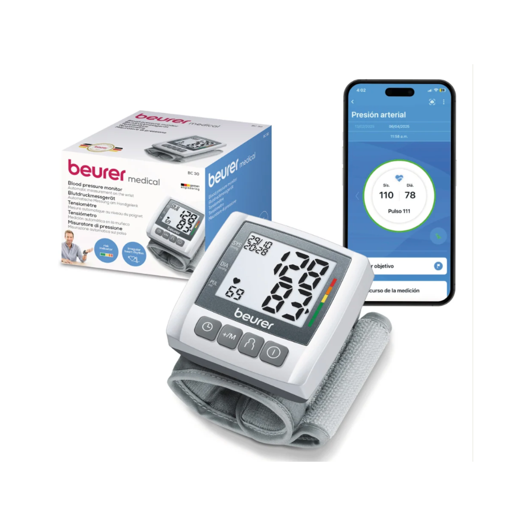 Baumanómetro Digital de Muñeca Beurer BC30 Compacto y Automático