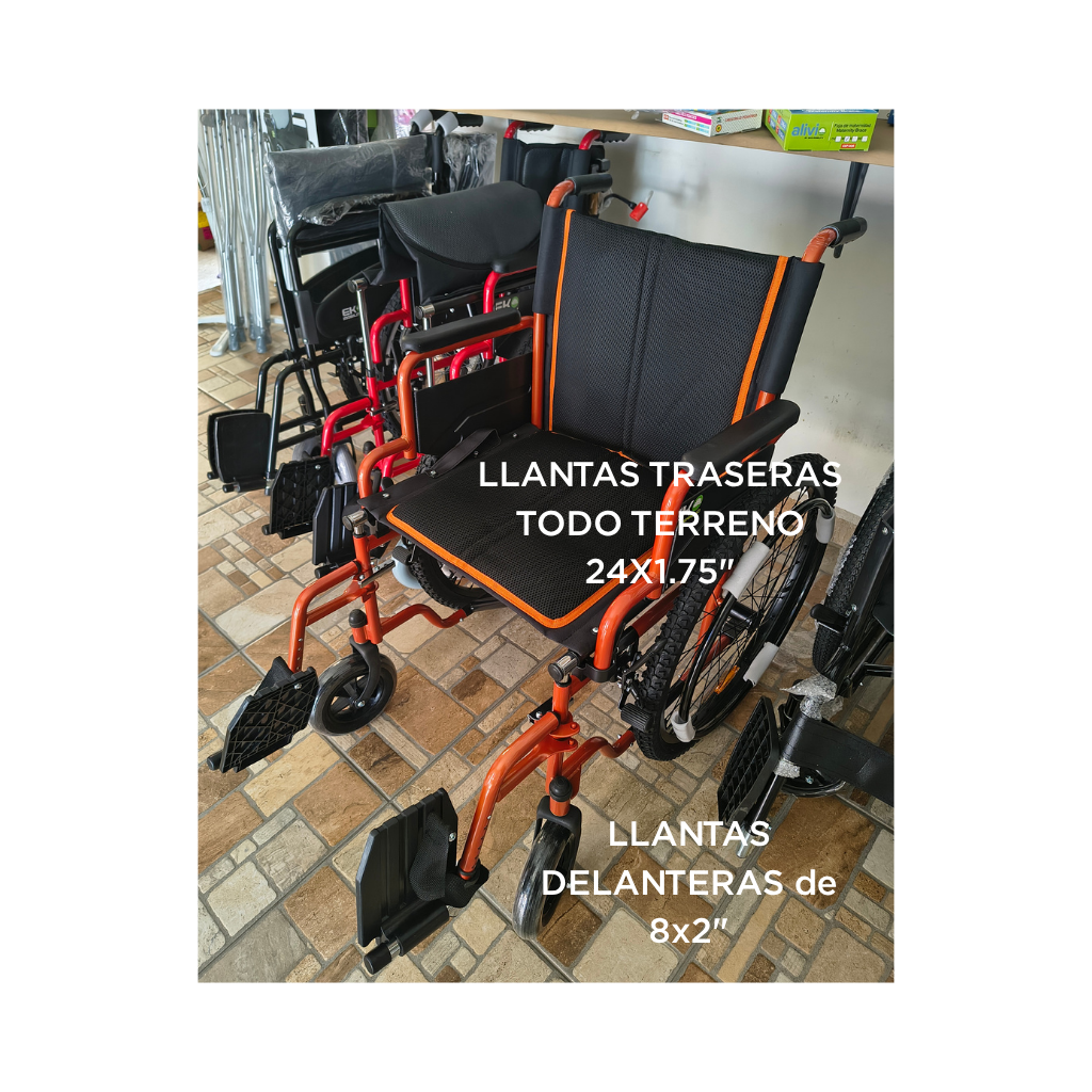 Silla de Ruedas Todo Terreno más ancha 48 cm Eko Mobility