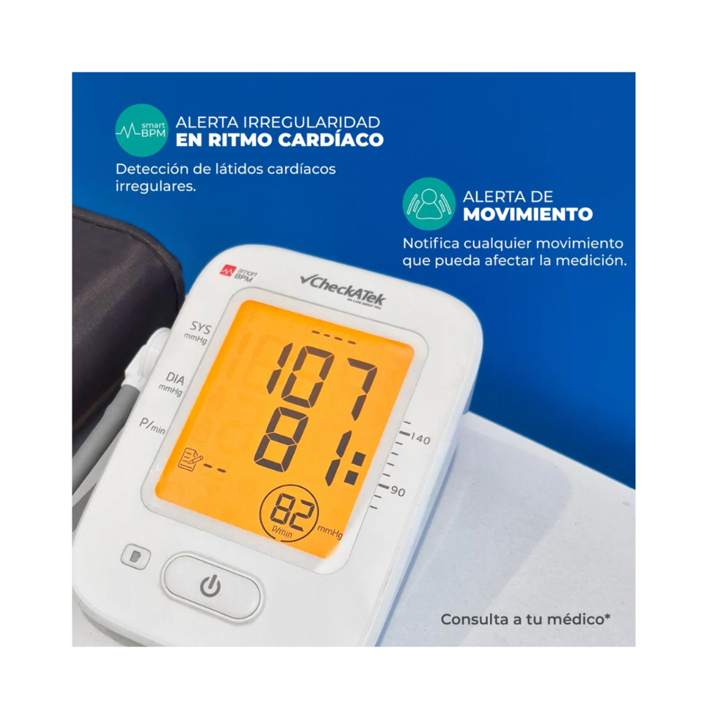 Baumanómetro Digital de Brazo con Voz y pantalla LCD Checkatek